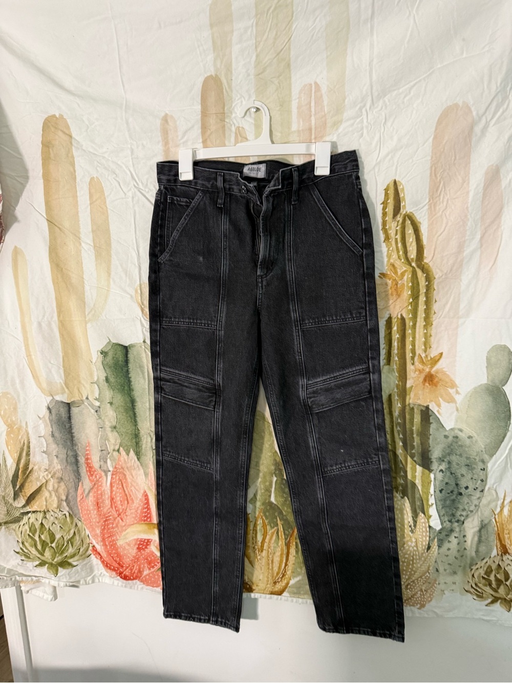 Agolde Black Washed High-Rise Jeans